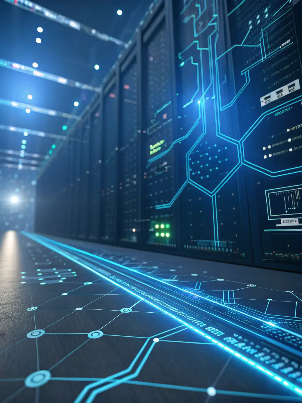 A visual representation of encrypted data flowing securely through a network, emphasizing the importance of data protection and compliance with industry regulations, a key focus of TechnoGenerations.