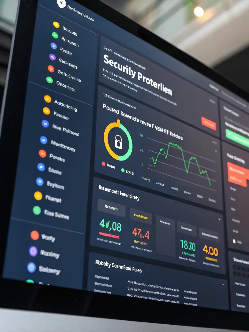 A close-up shot of the ESET Internet Security interface, highlighting its real-time protection and user-friendly dashboard, used to showcase ESET's proactive threat detection capabilities.